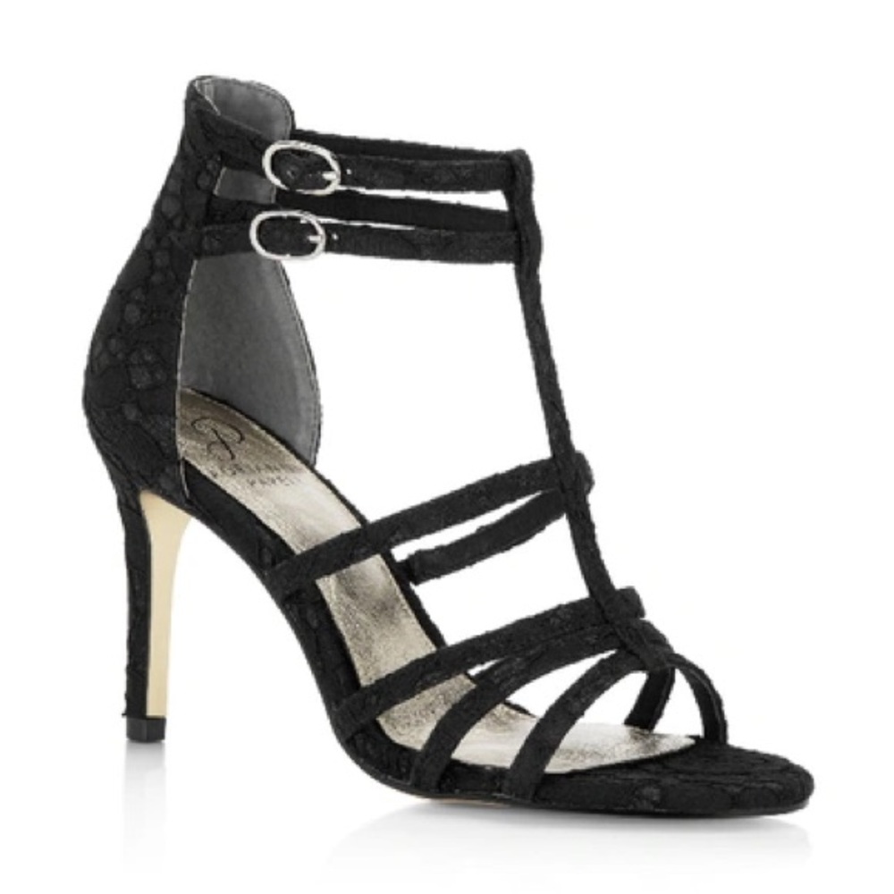 Adrianna papell Adara black gaugin lace high heels size 9.5m